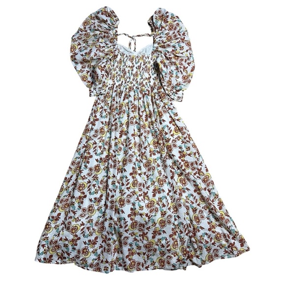 Cleobella Floral Print Puff Sleeve A-Line Maxi Dress Women’s S - Picture 8 of 8
